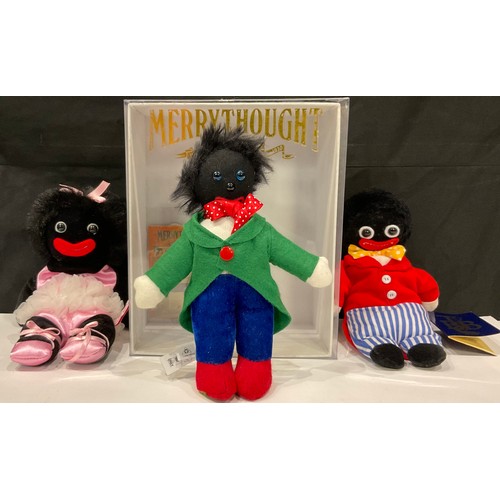 332 - Toys & Juvenalia - The Velveteen Bean Bear Company doll, wearing a red long tailed coat with blue an... 