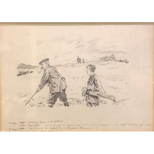 228 - Golfing Interest - a comical print, ''What sort of Player is Mr McNeil, 25cm x 34cm;  another, South... 