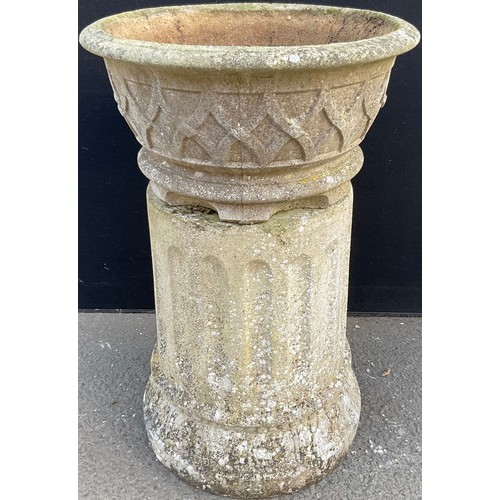 3178 - A garden planter on stand, 78cm high overall, the planter 50cm diameter