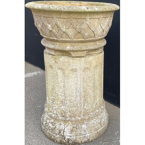 3178 - A garden planter on stand, 78cm high overall, the planter 50cm diameter