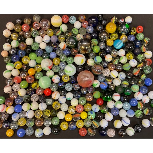 334 - A collection of glass marbles