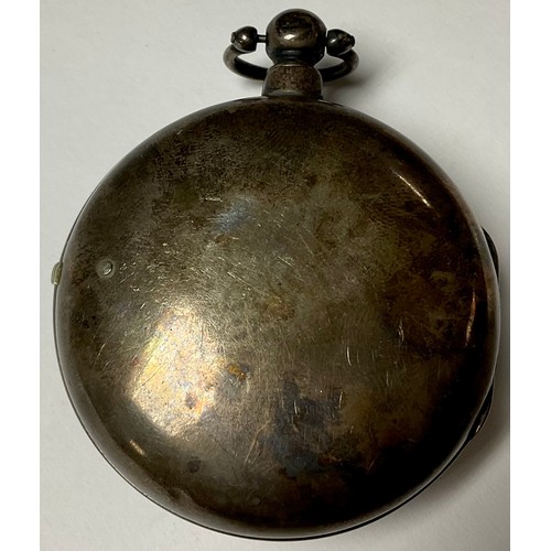 476 - A Victorian silver pair case pocket watch, James Banks, London 1847