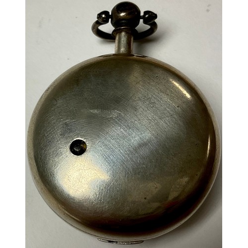 476 - A Victorian silver pair case pocket watch, James Banks, London 1847