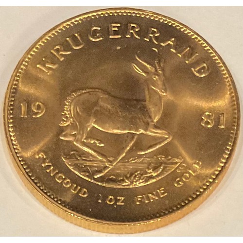 530 - Coins - South Africa, 1981 krugerrand, 1oz fine gold