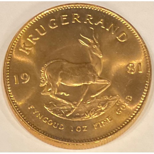 532 - Coins - South Africa, 1981 krugerrand, 1oz fine gold