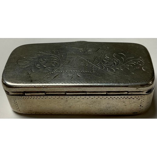 105A - A 19th century Austrian silver snuff box, c.1860 7cm wide