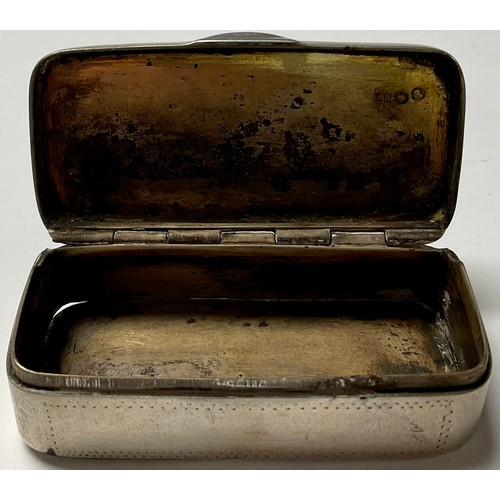 105A - A 19th century Austrian silver snuff box, c.1860 7cm wide