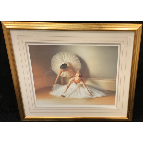 598 - Peter Oates, by and after, Ballerinas, coloured print, 44cm x 54cm, limited edition 154/500, framed