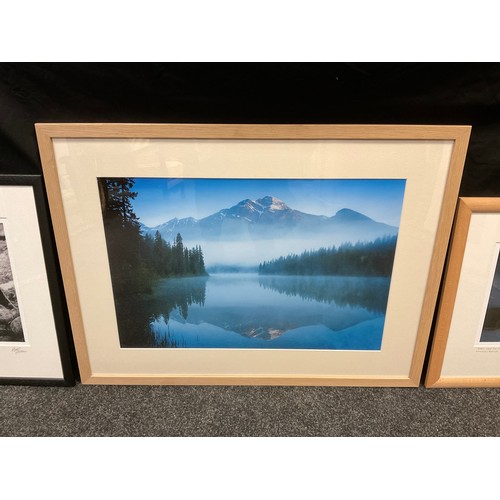 58 - Robert Rowe - Fine Art Photography - ‘Pyramid Lake, Canadian Rockies’, 40cm x 59.5cm;  ‘Storm over t... 