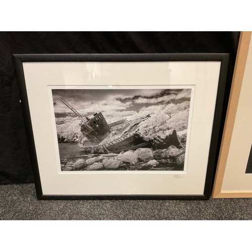 58 - Robert Rowe - Fine Art Photography - ‘Pyramid Lake, Canadian Rockies’, 40cm x 59.5cm;  ‘Storm over t... 