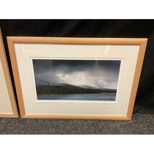 58 - Robert Rowe - Fine Art Photography - ‘Pyramid Lake, Canadian Rockies’, 40cm x 59.5cm;  ‘Storm over t... 