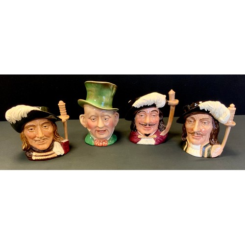 132 - A Royal Doulton large Character jug, Porthos; others Athos, Aramis,  Beswick Mr Micawber (4)