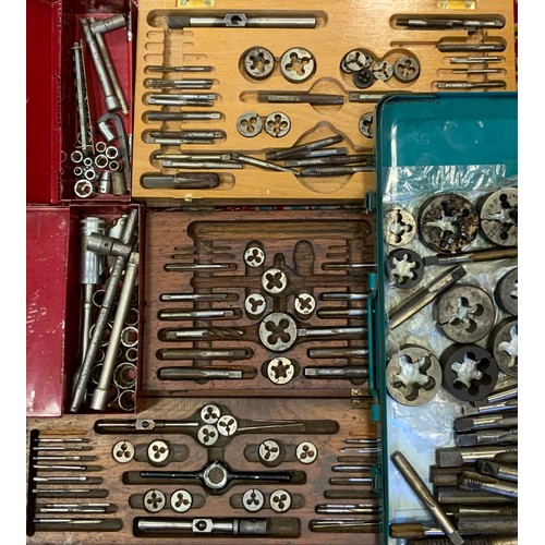 148 - Tools - Engineering and Motoring inc spanners, wrenches, hacksaws, tap and die sets, drill bits, cla... 