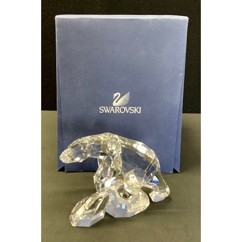 167 - A Swarovski crystal glass Nanuc Polar bear, designed by Heinz Tabertshofer, issued 2005-2008, boxed