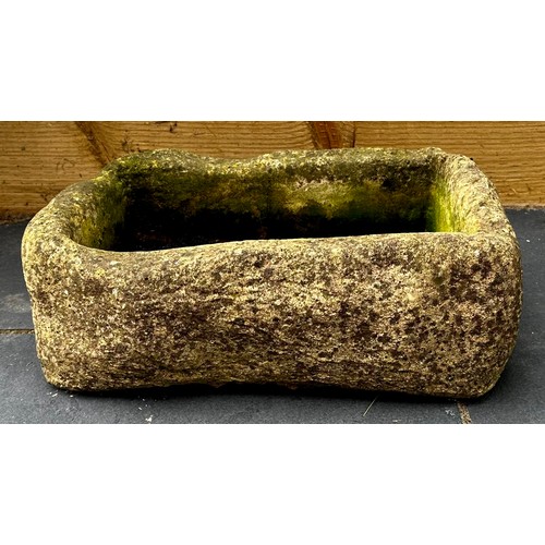 1764A - A Derbyshire gritstone rectangular trough, 15.5cm high, 48cm wide, 31cm deep