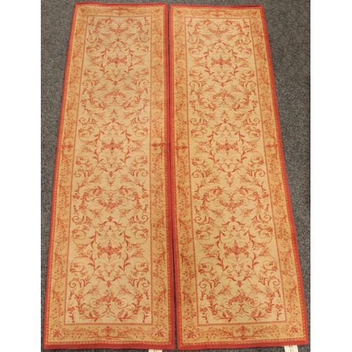 254 - A pair of Laura Ashley Malmaison runner, rug or carpet, 223cm x 66cm (2)