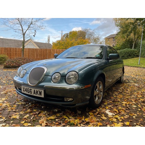 1 - A 2000 Jaguar S-Type four door saloon car, 3.0 litre V6 SE, petrol, five speed automatic, registrati... 