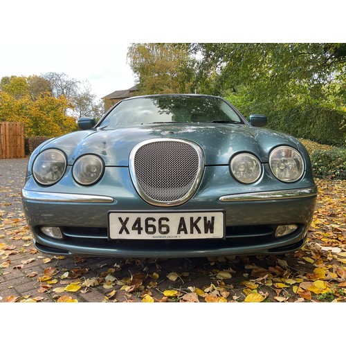 1 - A 2000 Jaguar S-Type four door saloon car, 3.0 litre V6 SE, petrol, five speed automatic, registrati... 