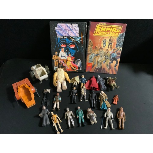 339 - Toys - assorted Star Wars figures, 77 -84 dated;  two annuals