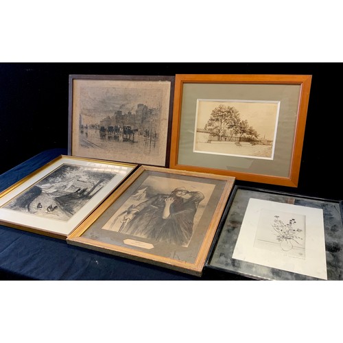 357 - Pictures and prints - 19th and 20th century etchings / engravings - Felix Hilaire Buhot (1847 - 1898... 