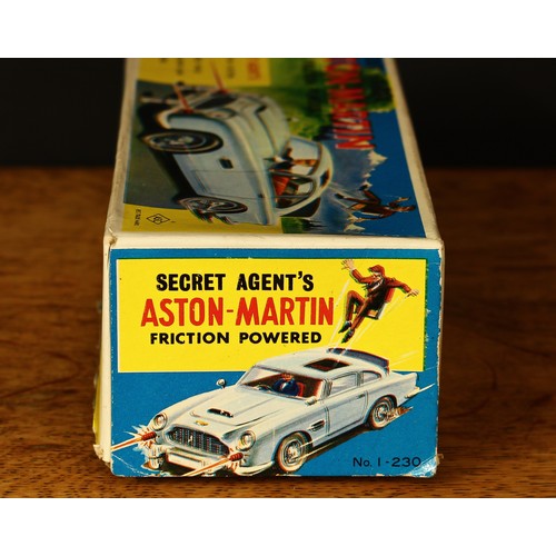 4047 - A 1960's ASC (Aoshin, Japan) No.1-230 'James Bond 007' tinplate and  friction driven Aston-Martin, s... 