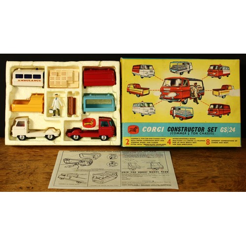 4112 - Corgi Toys Gift Set 24/GS24, Constructor set (Commer ¾ ton chassis), comprising various models, part... 