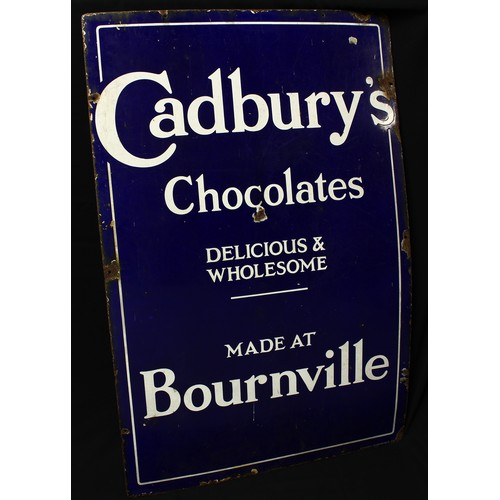 4274 - Advertising, Confectionery & Chocolate - an early 20th century rectangular shaped enamel sign, white... 