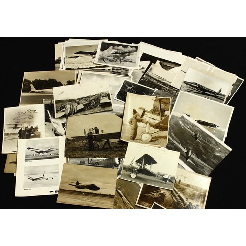 4289 - Aviation - a collection of 1930's and later press photographs, some with annotations and various sta... 