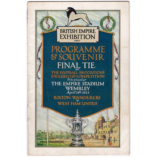 4292 - Sport, Football - a souvenir programme for the Football Association Cup Competition Final Tie match ... 