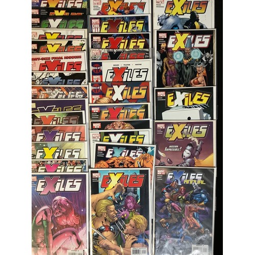 4405 - Exiles #1-19, 21-31, 33-40, 42-51, 54, 56-63, 65, 71, 73, 75, 76, 78-81, 83-85, 90-96, 98-100, + Ann... 