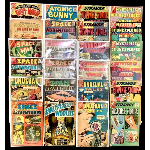 4413 - 24 Silver Age Charlton Comics Group comics. Space Adventures, Unusual Tales, etc.. low grade. (1960s... 