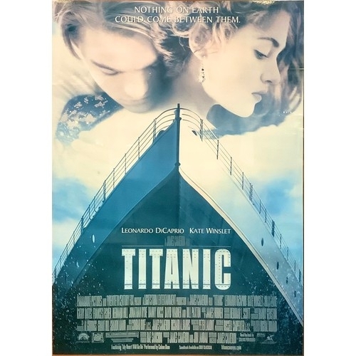 4416 - Framed and laminated Titanic 1998 original move poster. 61cm x 42.5cm.