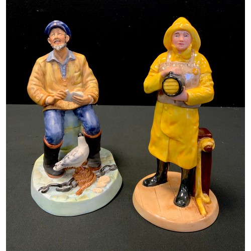 10 - A Royal Doulton figure, Lifeboat Man, Hn 4570;  another Seafarer Hn 2455, matt (2)