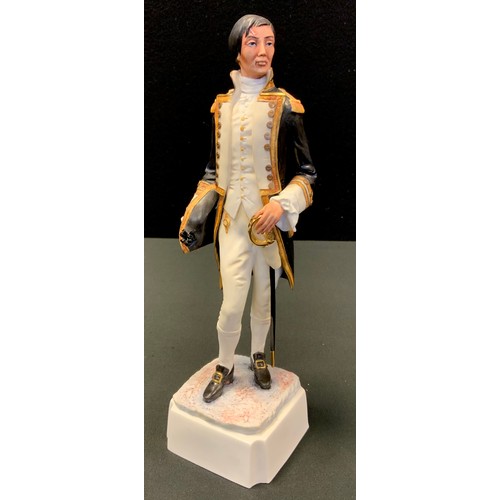 13 - An Albany Pottery figure, Captain  Richard Bolitho, retailed by T Goode & Co, 24.5cm high