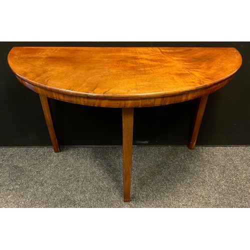 27 - A George III mahogany D-end side table, 122cm wide, 70cm high, c.1810.