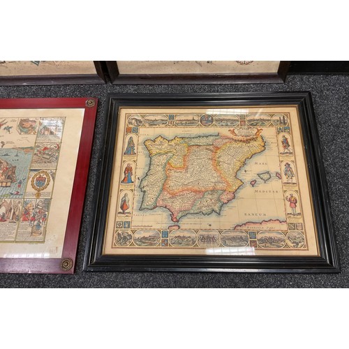 44 - Antique maps - Blaeu, by and after, 'Burgundiae, tum Ducatus tum Comitatus', 49cm x 60cm;  M. Bonne,... 