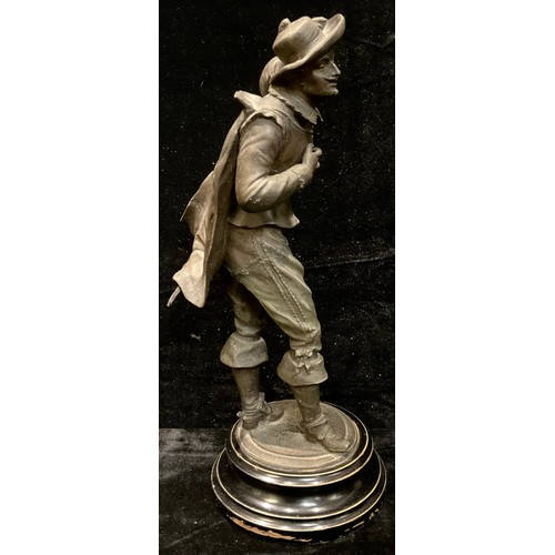 151 - A Victorian spelter figure, of a Cavalier, 45.5cm high