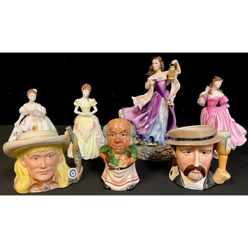 178 - A Coalport ceramic Ladies of Fashion figure, Karen, 1996; a Royal Doulton Figure of the Year 1999, L... 