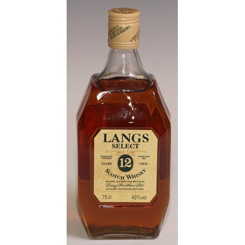 824 - Wines and Spirits - a bottle of Langs Select Scotch Whisky, 12 year old, 43% vol, 75cl, presentation... 