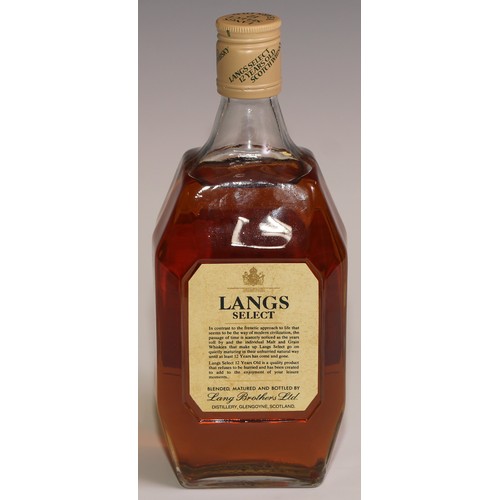 824 - Wines and Spirits - a bottle of Langs Select Scotch Whisky, 12 year old, 43% vol, 75cl, presentation... 