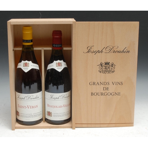 810 - Joseph Drouhin, case of two: 1995 Saint-Véran and Beaujolais Village, 75cl, 12.5% & 13% respectively... 