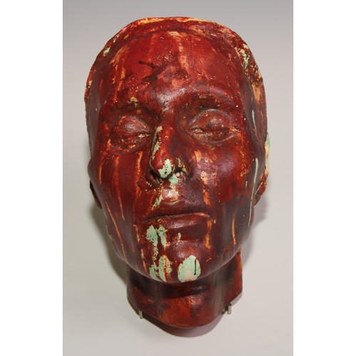 255 - The Macabre - a plaster death mask, 25cm long