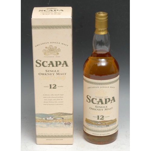 814 - Scapa Single Orkney Malt Scotch Whisky, Aged 12 Years, 1l, 40%, labels good, level within neck, seal... 