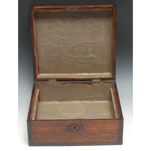 196 - A Victorian oak and mahogany collectors box, the hinged cover enclosing a nine compartmental removab... 