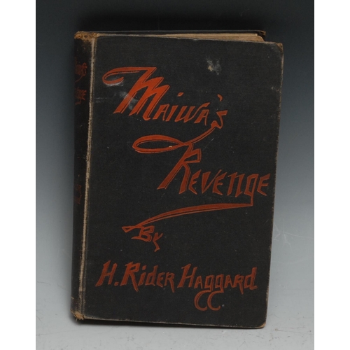 943 - Rider Haggard H., Maiwa’s Revenge (The war of the Little Hand) published by Huntington & Savage, Lon... 