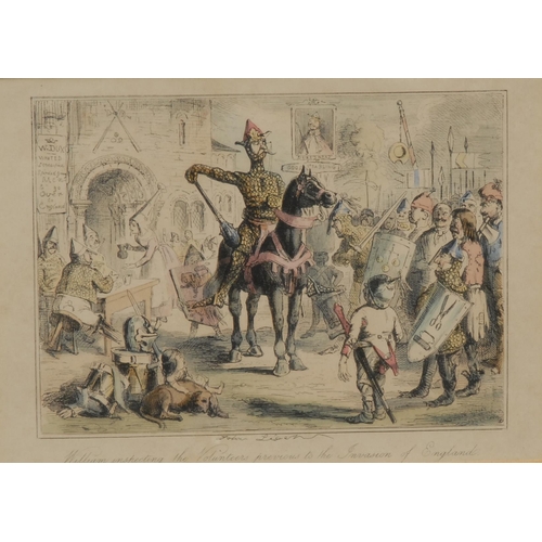 879 - John Leech (1817 - 1864), after,  set of seven caricature and comical prints, Embarkation of King He... 