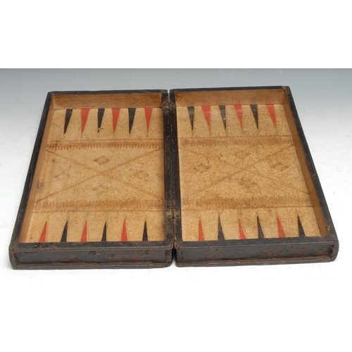 267 - A 19th century tooled and gilt leather games box, as a pair of stacked books, History of Canada Vol ... 