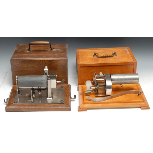 784 - An early 20th century cylinder phonograph, later case;  another (2)