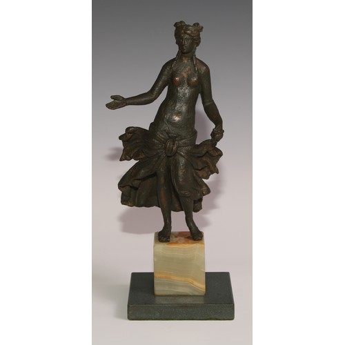 192 - A museum type bronzed composition figure, of Venus, plinth base, 29cm high