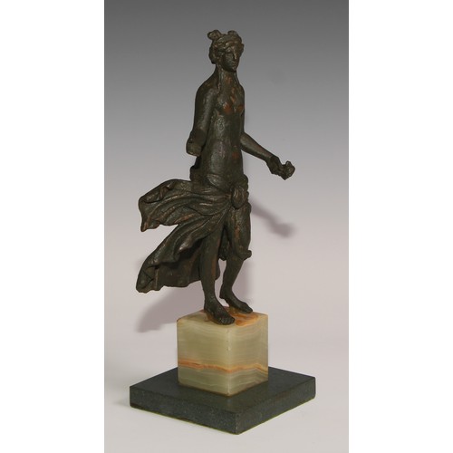 192 - A museum type bronzed composition figure, of Venus, plinth base, 29cm high